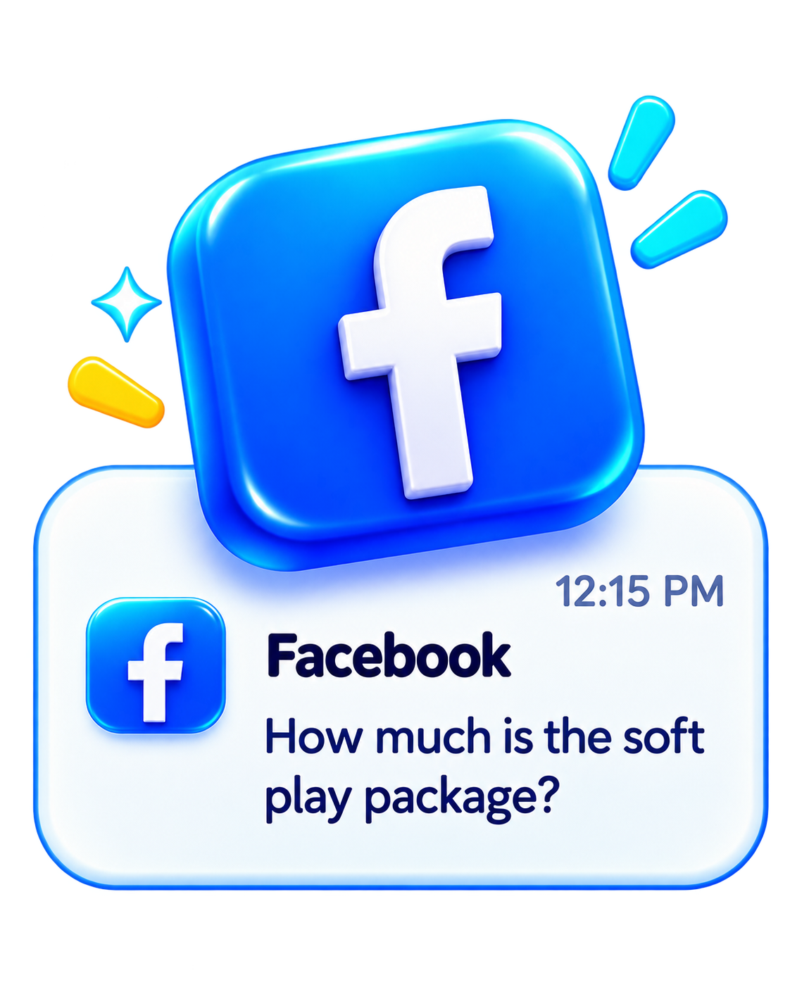 Facebook enquiry at 12:15 PM: How much is the soft play package?