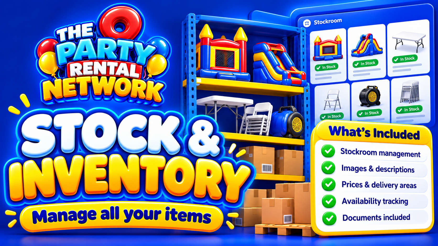 Stock & Inventory — The Party Rental Network